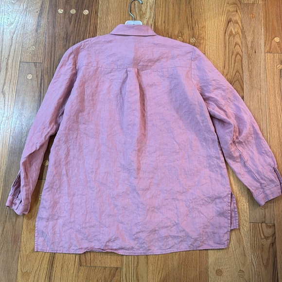 Eileen Fisher linen button up - Picture 3 of 8